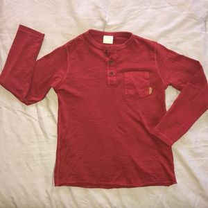ZARA KIDS brick red cotton shirt